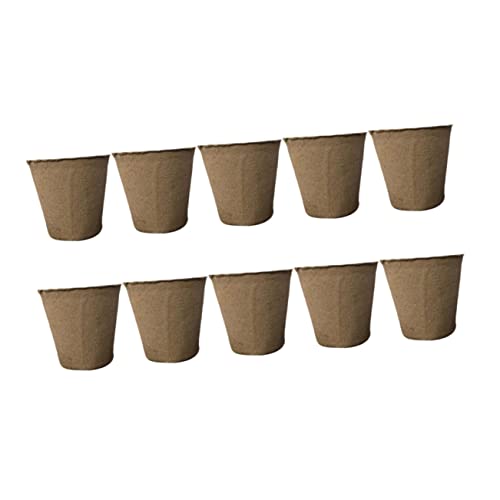 BESPORTBLE 10 Piezas Maceta Inicial de plántulas macetas de jardín y bandejas Planta macetas biodegradables casa Jardin contenedor de Flores de enfermería de Pulpa macetero de Flores de Pulpa