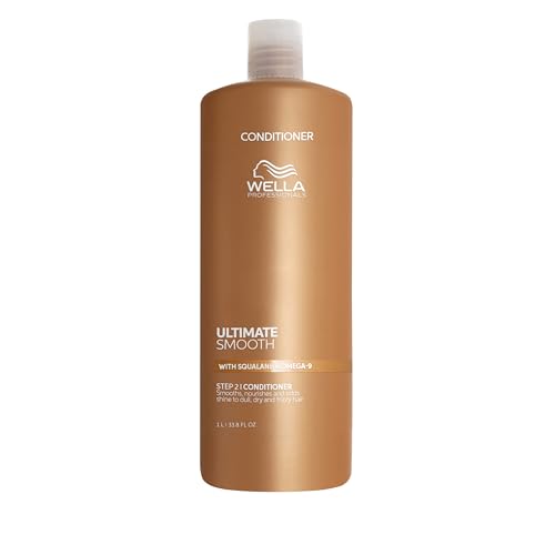 Wella Professionals Ultimate Smooth Acondicionador - Tratamiento Acondicionador para el Cabello - Escualano y Omega 9 - Cabello Seco, Apagado y Encrespado (1L)