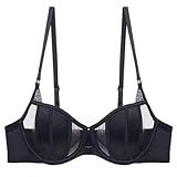 ALDOLA büstenhebe Damen mit bügel Damen Bralette Schwarz BH vorne zum schließen Damen BH-Sexy BH Mit Bügel Spitze Bauchfrei Crop Tops Bralette für Damen(Größe:80B)