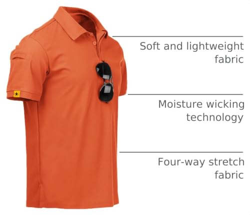 Image of ZITY Mens Polo Shirt Short Sleeve Sports Tactical T-Shirt Athletic Golf Polos Daily Casual Stylish Collared Shirts for Men