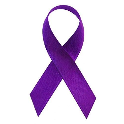 PATIKIL 100 Épingles Ruban De Sensibilisation Violet Satin - Broches Ruban Pour Décoration & Soutien Causes