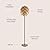 JONATHAN Y JYL6124A Simon 63" Pinecone Wood/Metal LED Floor Lamp, Contemporary, Modern, Organic, Office, Bedroom, Living Room, Family Room, Dining Room, Kitchen, Natural/Black