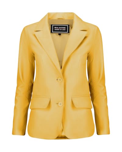 Image of Jild Classic Style Leather Blazer Women - Casual Coat Leather Jacket Women