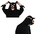 dressfan Black Bear Costume Onesie Pajamas Hooded Animal Halloween Cosplay Costume for Unisex Adults,Black,XL