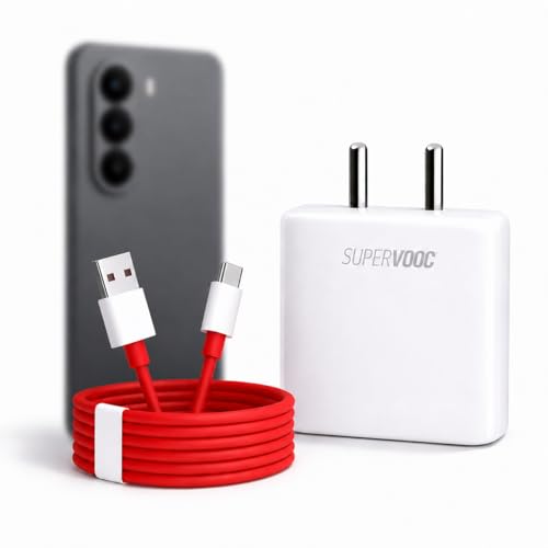 Image of Oneplus 65W Type C Supervooc Charging Adapter with 1M Fast Cable for Oneplus 15|15r|13|13R|13S|12|12R|11|11r|N6|N6x| Nord 6|5|4|Ce6|Ce5|Ce4 Lite |Support Dash /Superdart Fast Charge Adaptor 65Watt