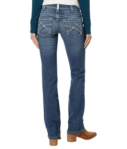 ARIAT Real Mid- Rise Arrow Fit Gianna Stackable Straight Leg Jeans in Stryker2
