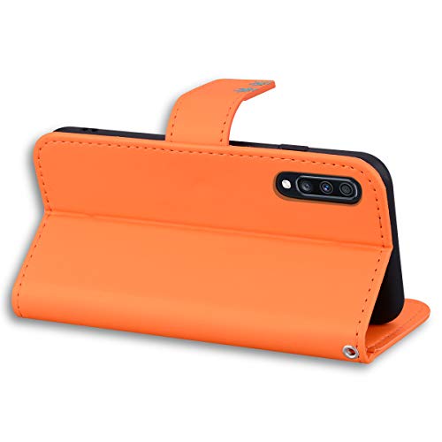 Greaked for Samsung A10/A20/A30/A50/A50/A50S/A30S Capa protetora de couro PU com compartimento para