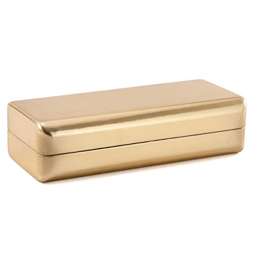 Image of TRIUMPH VISION Sunglasses Case Hard Shell Glasses Case Eyewear Eyeglasses | Sunglass Eyeglass Hard Case for Women and Men Metal PU Leather Lined Storage with Microfiber Cleaning Cloth Protection