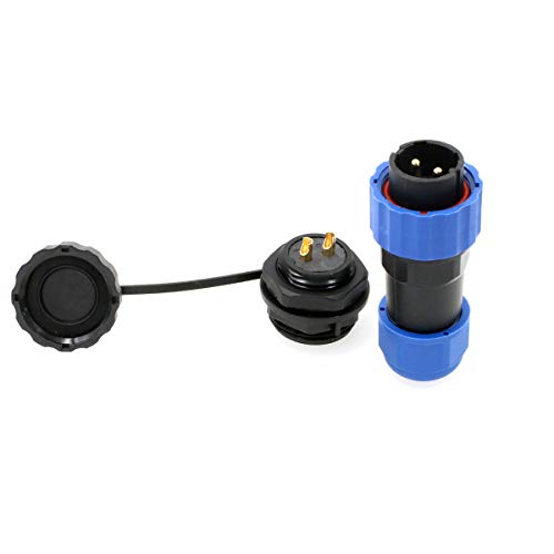 Conector circular plástico resistente al agua SD20 2 pines miniatura 1