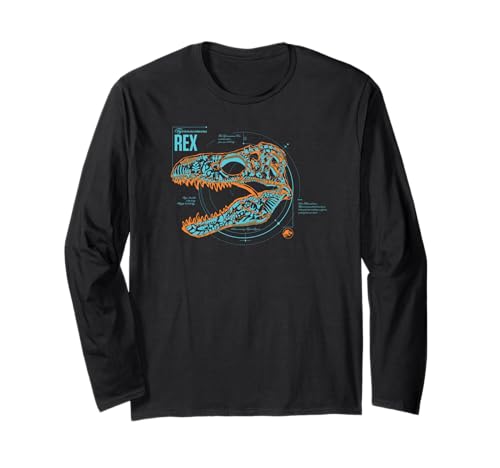 T-Rex Skull Jurassic World idée cadeau anniversaire sweat fin manches longues
