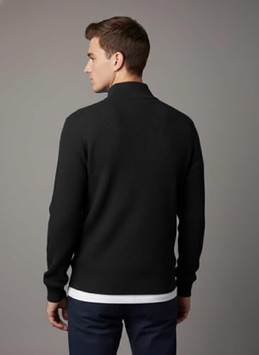 Image of Men's Full Sleeve Winter Wool Half Zipper Pullover Sweater