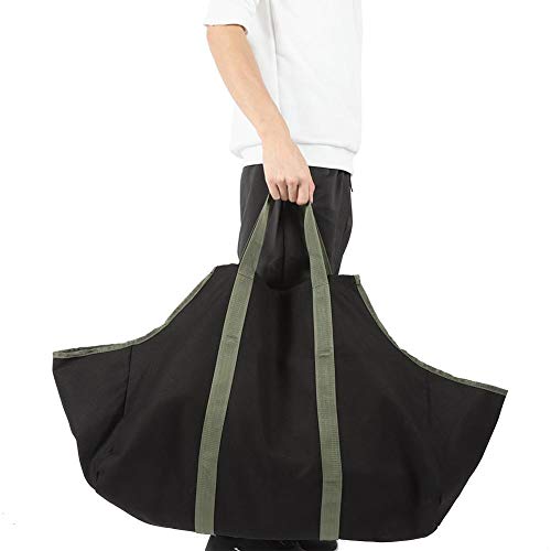 Saco de lenha Saco de lenha conveniente, porta-toras portátil para material de lona, ​​jardim de piq