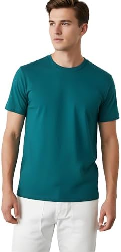 Men’s Solid Plain Cotton T-Shirt | Regular Fit Round Neck Half Sleeve | Premium 100% Cotton Casual Wear