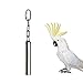 Stainless Steel Bell Bird Toys Chew Toy for Parrot, Macaw, African Greys, Small Cockatoo, Parakeet, Cockatiels Heavy Duty Bird Cage Stand Toys (L-8.45 inch)