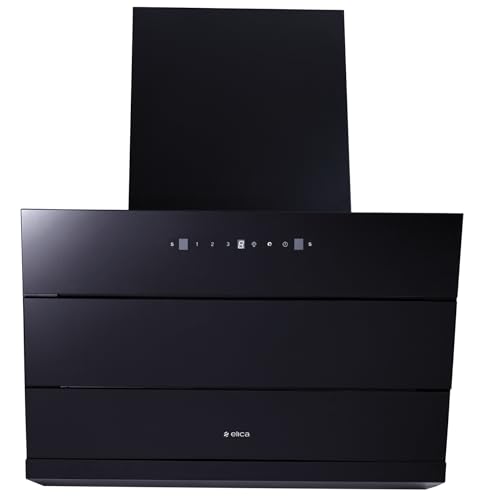 Image of Elica 75cm 1500 m3 /hr Filterless Autoclean Angular Kitchen Chimney with 15 Years Motor & 5 Years Comprehensive Warranty | EFL 3V 751 HAC LTW MS NERO | Black | Touch + Motion Sensor Control | Slant
