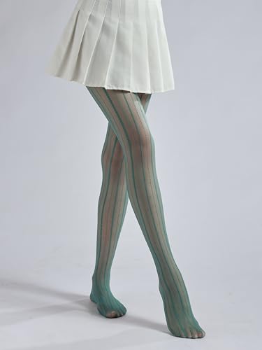 Image of Sahabowi Women Tights, Female Sheer High Waist Pantyhose, Vintage Control Top Stockings