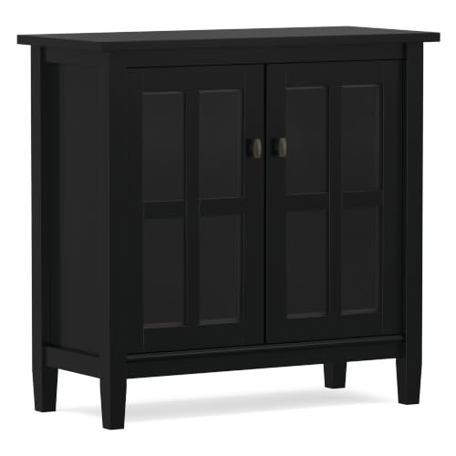SIMPLIHOME Warm Shaker 32 inch Black Cabinet