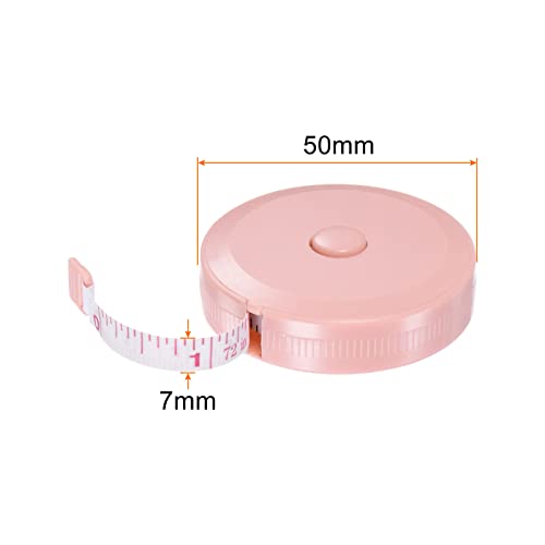 Cinta Métrica Retráctil 2 Piezas 1.8 m Rosa miniatura 2