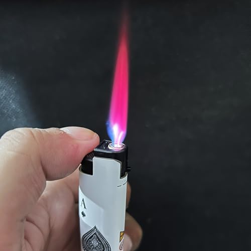 Image of Windproof Jet Flame Refillable Combo Pack of 5 Cigarette Lighter Pocket Lighter (White)