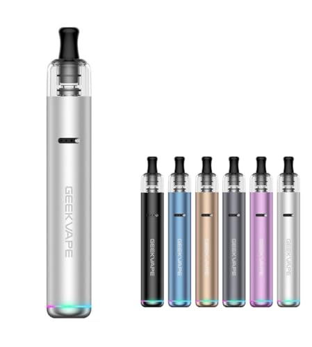 �M�[�N�x�C�v Wenax S3 EVO Vape Pen �X�^�[�^�[�L�b�g Kit 1100mAh 2ml �E�B�i�b�N�XS3 �G���H �x�C�v �y�� �d�q�^�o�R Vape (Silver)