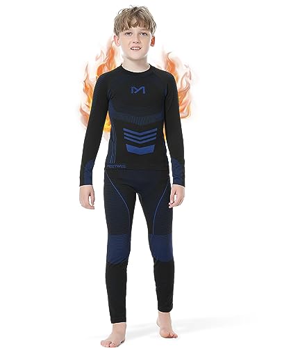 Children's Thermal Underwear Set, Skin-friendly Sports Underwear Base Layer Winter Ski Hunting Gear for Boys Girls
