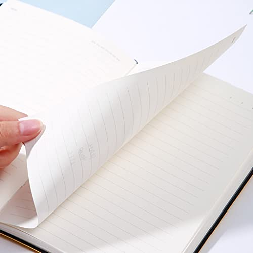 Cahier d'affaires ligné bloc-notes classique format A5 avec couverture en cuir PU