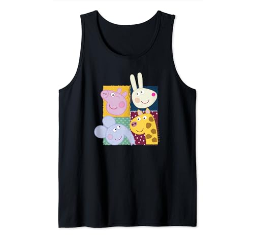 Débardeur Peppa Pig brodé en coton doux avec les personnages pour enfant en été