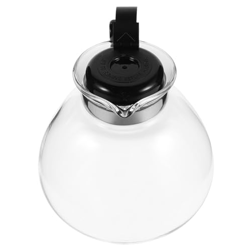 Abaodam cafetera tetera de vidrio estufa jarra de café aislada Tetera para uso familiar olla de vidrio hervidor de agua silbado tetera con silbato el plastico Negro