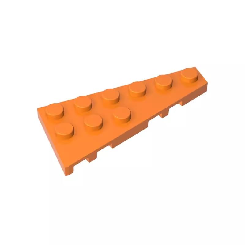 Gobricks 54383 Circular Plate Wedge Plate 6x3 Right 50 Pieces GDS-550 Compatible with Lego Building Blocks Color:Orange — image 1