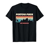 Portola Place, San Francisco, California, retro y vintage Camiseta