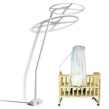 WGFOIP Crib Canopy Holder, Adjustable Height Baby Crib Canopy Stand Net Accessories for Various Domed Net