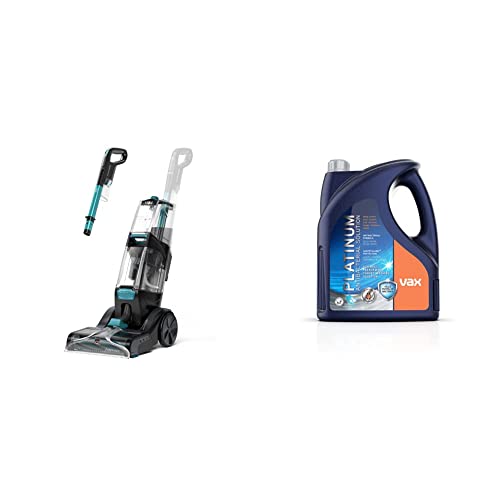 Vax Smartwash Pet-Design Carpet Cleaner | Kills 99% of Bacteria | Pre-treatment Wand – CDCW-SWXP + Vax Platinum Antibacterial 4L Carpet Cleaner Solution