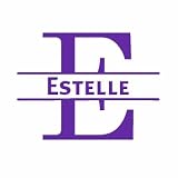 Adesivo per porta con nome – Estelle – Viola