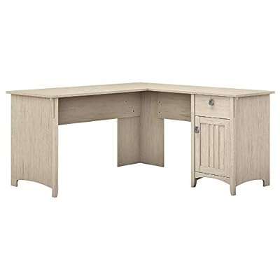 Bush Furniture Salinas L Shaped Desk with Storage in Antique White 31mg63BR3QL. SS400