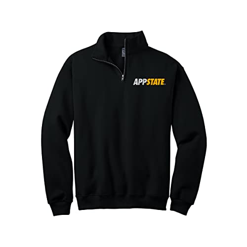 Sorority Letters Shop Appalachian State University Quarter Zip Cadet Collar Sweatshirt - APP STATE Pullover Sweater
