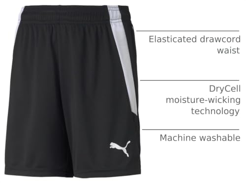 PUMA unisex child Teamliga Shorts, Puma Black-puma White, Medium US by PUMA - Image 2