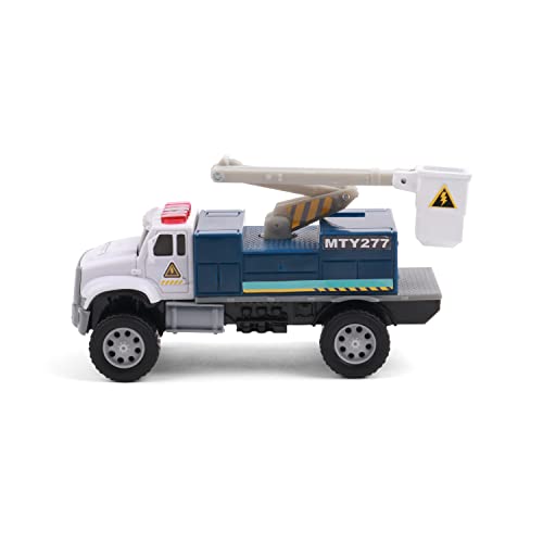 Mighty Fleet Toughest Minis 5 Cherry Picker Toy w/Lights & Sounds Realistic Design & Batteries Included - Age 3+