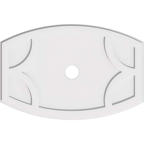 Image of Ekena Millwork CMP32X21KY-03000 Kailey Architectural Grade PVC Contemporary Urethane Ceiling Medallions 32 inchW x 21 3 /8 inchH x 3 inchID x 17 1 /4 inchC x 1 inchP