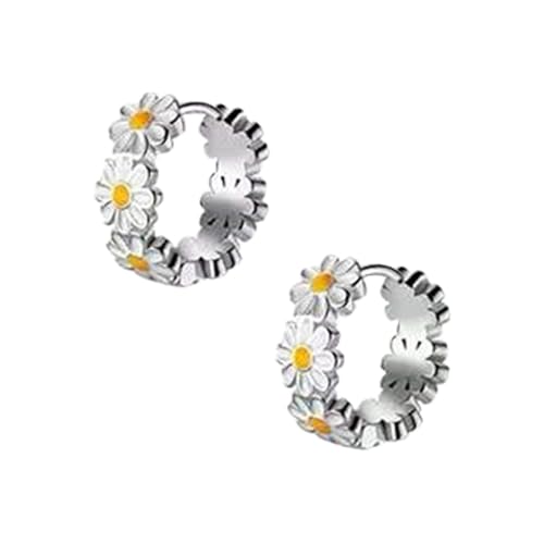 Boucles d'oreilles disque creux rétro légères pour lobes sensibles