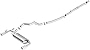 Borla 140730 ATAK Cat-Back Exhaust System 3 in. Into Muffler Dual 2.25 in. Outlet