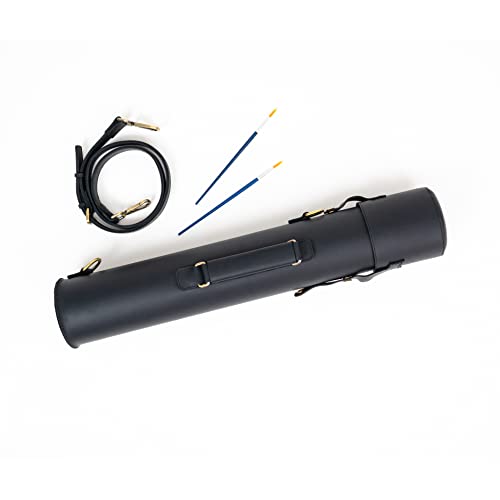 Image of Leather Poster Tube for Plans and Blueprints - 100% Hand Made - Black - 21 inch
