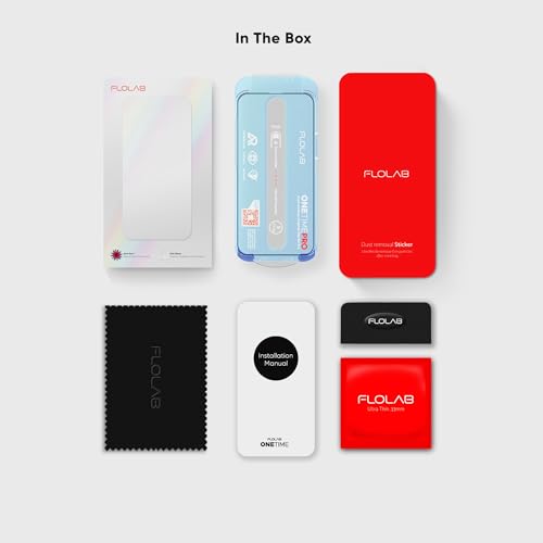 FLOLAB NanoArmour ONETIME PRO for iPhone 16 Screen Protector, Anti-Reflective, PolarSpectra Anti-Rainbow, Tempered Glass, Ultra Clear, Infinity Edge, Easy Install, Dust-Free, Scratch Resistant