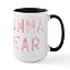 White/Black Inside - Momma Bear Pink Large Mug