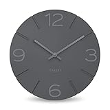 Analoge Wanduhr aus MDF Cander Berlin MNU 2530 I Wanduhr MDF lautlos ohne Tickgeräusche 30 cm Wohnzimmer modern Vintage grau anthrazit analog