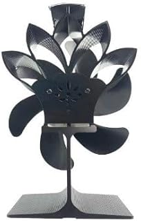 Auniq Log Burner Fan, 6 Blades Stove Fan Heat Distribution Wood Burning Stove Fan Silent Heat Powered Fan Mini Stove Heaters Eco Friendly Heat Circulation for Home Wood Burning Log Burner Fireplaces