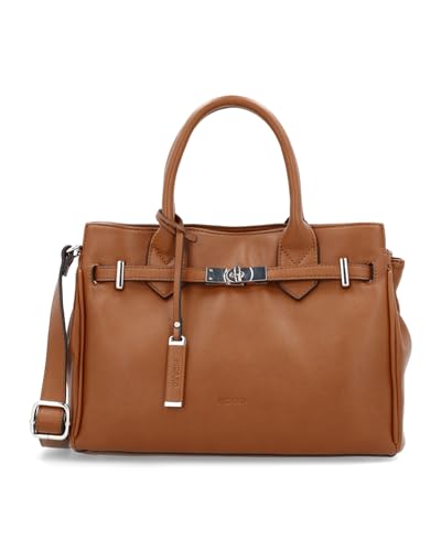 Picard Damen Shopper New York Cognac | Handtasche Damen Braun aus hochwertigem Synthetik Material mit Reißverschluss | elegante Schultertasche mit abnehmbarem Gurt | ideal für Business Alltag