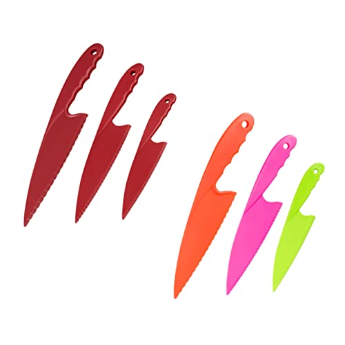 FUNOMOCYA 6pc Pp Plastic Fruit Set Safe Kids Food Cutters for Lunch Cake Dessert Fruit Tools Educational for Kids Random Color