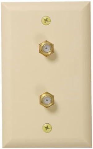 AUDIOVOX VH128VN Almond Duplex Coaxial Wall Plate