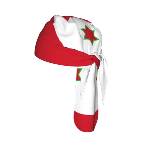 CNTDBU Drapeau du Burundi - Casquette de cyclisme respirante - Bandeau anti-humidité pour casque - Séchage rapide - Pour homme et femme - Noir