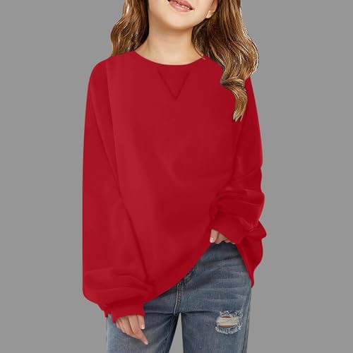 Crewneck Sweatshirt for Girls Fashion Cute Long Sleeve Tops Youth Casual Pullover Oversized Sweater Teen Clothes2